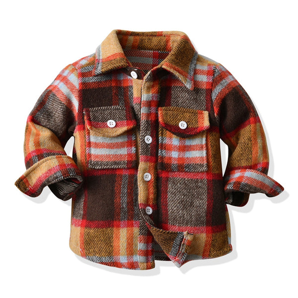 Girls Classic Plaid Shacket for Babies, Toddlers, Girls & Tweens