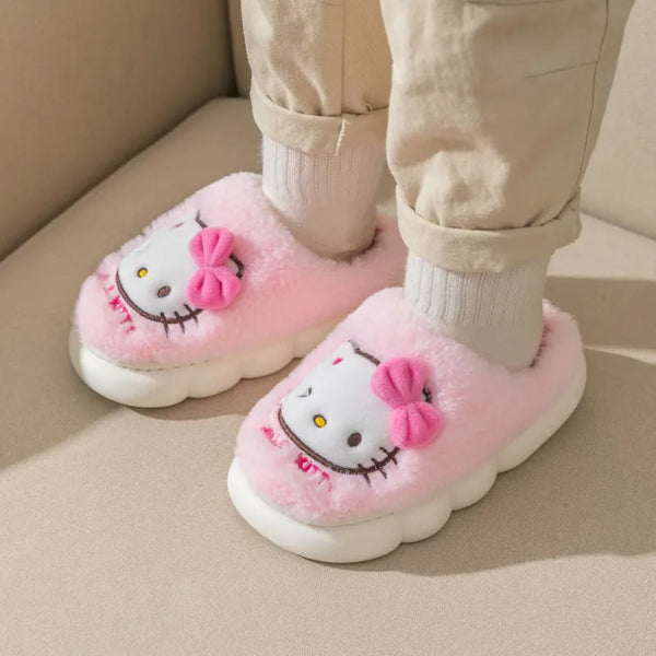 Extra Cozy Girls' Hello Kitty Fluffy Slippers