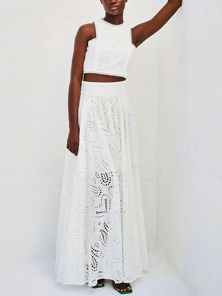 Madame Empress Eyelet Top & Maxi Skirt Outfit for Women & Teens