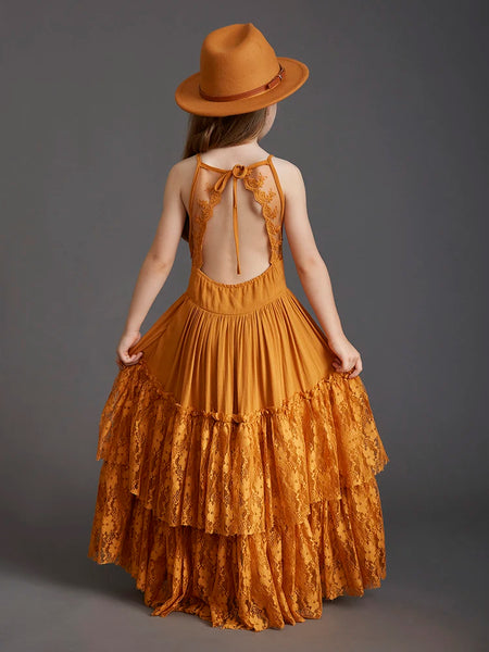 The Merida Sleeveless Lace Maxi Dress