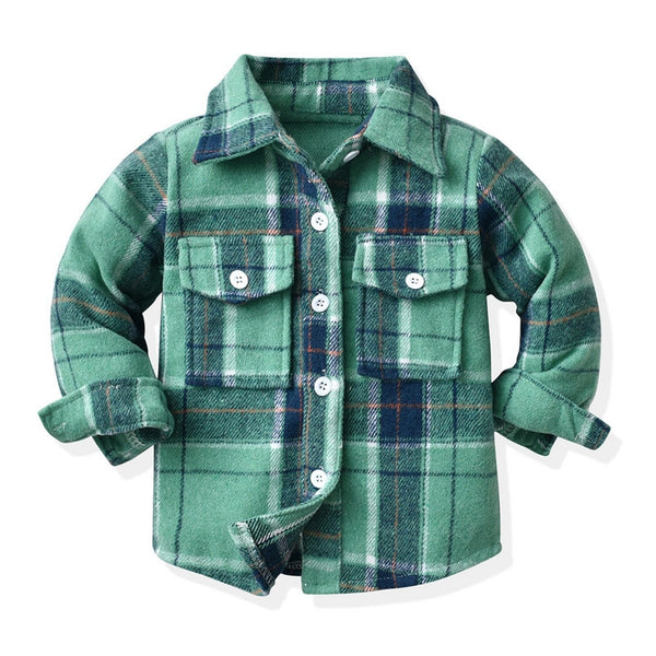 Girls Classic Plaid Shacket for Babies, Toddlers, Girls & Tweens