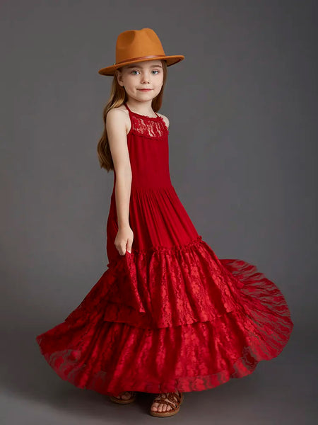 The Merida Sleeveless Lace Maxi Dress