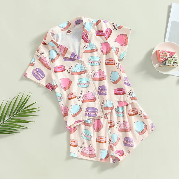 Sweet Cakes Satin Pjs for Girls & Tweens