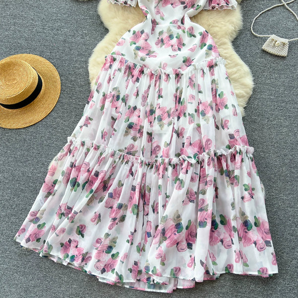 The Parker Pretty Floral Lace-Up Maxi Dress for Women