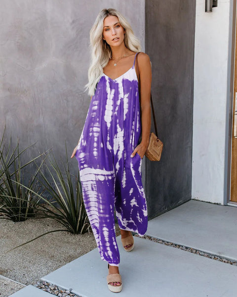 The Sandra Tie-Dye Loose Jumpsuit for Women
