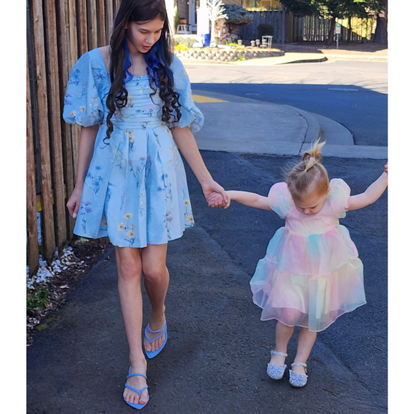 The Jessamine Semi-Formal Bubble Sleeve Dress for Tweens, Teens, & Women