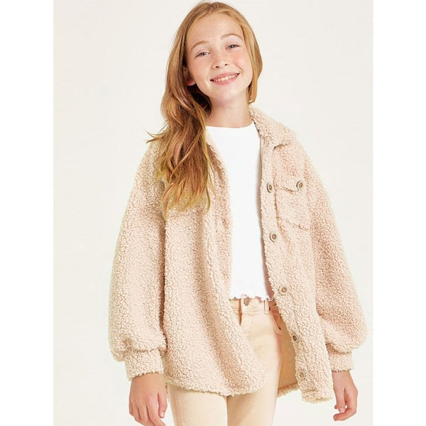 Girls' Poodle Knit Shacket