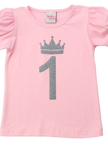 #1 Birthday Puff sleeve T shirt