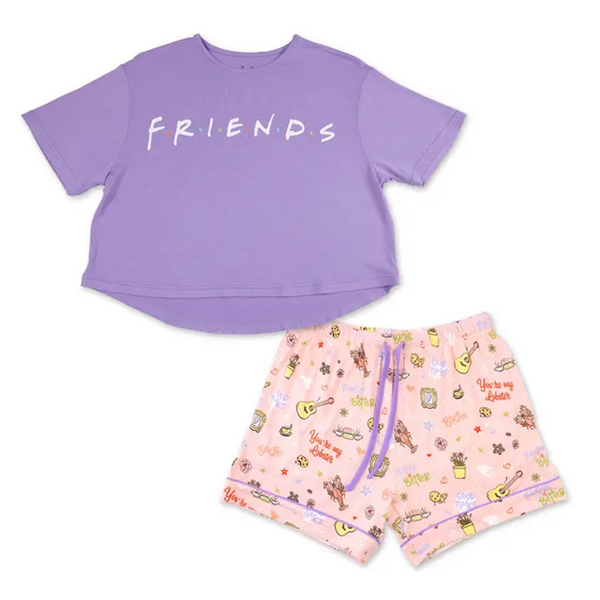 FRIENDS Forever Women's Bamboo Pajama Short Set for Women & Teens
