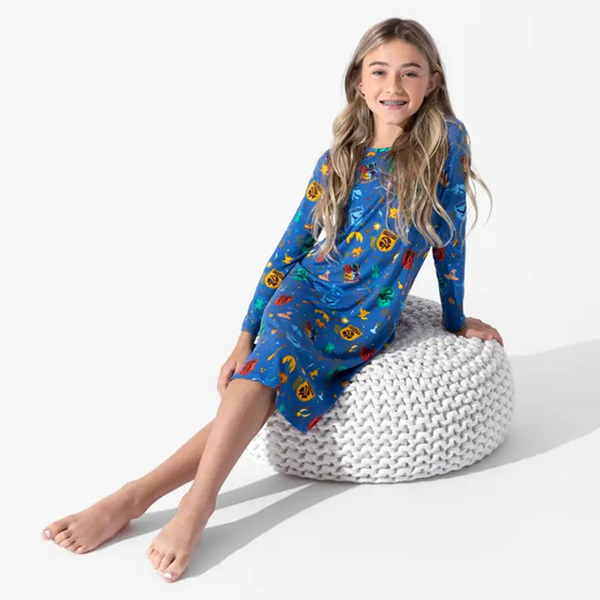 House Pride Bamboo Girls' Long Sleeve Lounge Dress