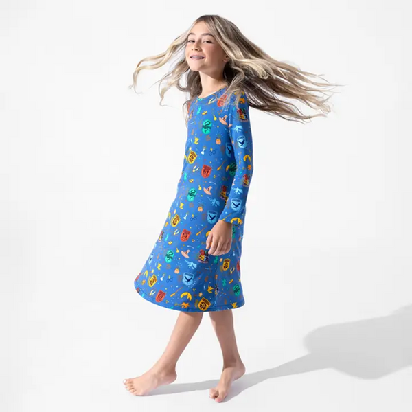 House Pride Bamboo Girls' Long Sleeve Lounge Dress
