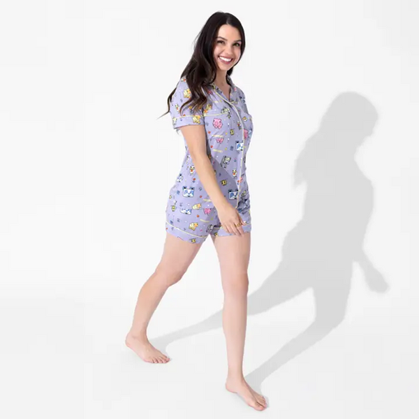 Minecraft Pixel Pals Women's Bamboo Pajama Short Set for Women & Teens