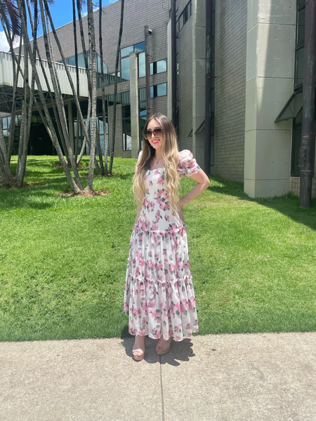 The Parker Pretty Floral Lace-Up Maxi Dress for Women