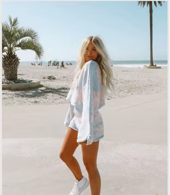 Pretty Flowers Sweater Shorts & Top Outfit Set