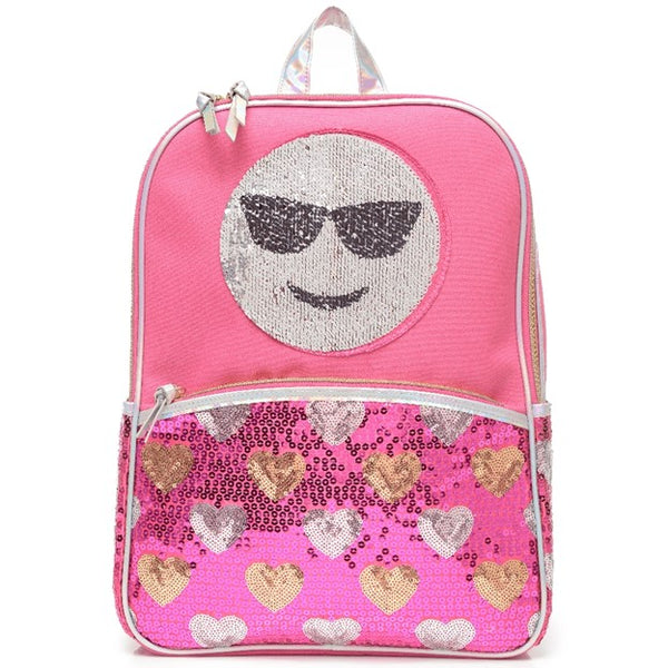 Girls Reversible Flip Sequins Emoji Backpack