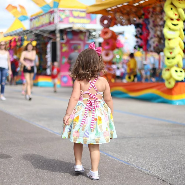Summer Sundae Strappy Sundress for Toddler & Little Girls