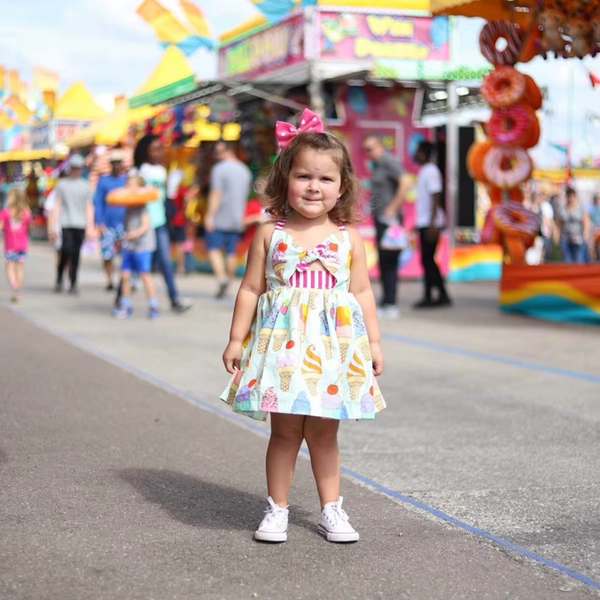 Summer Sundae Strappy Sundress for Toddler & Little Girls
