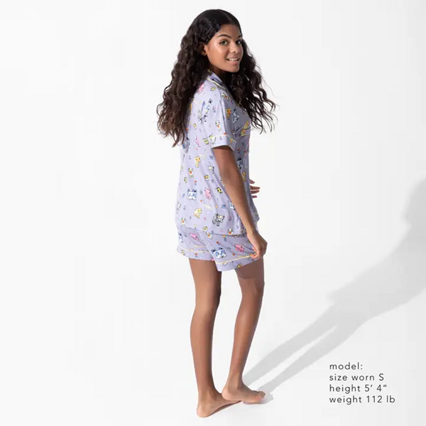 Minecraft Pixel Pals Women's Bamboo Pajama Short Set for Women & Teens