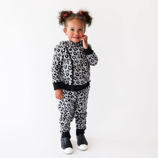 The Jada Organic Cotton Slim Joggers - Contemporary Leopard