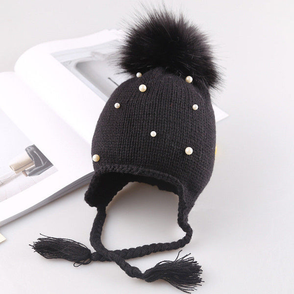 The Emma Pearl Pom Pom Beanie for Baby