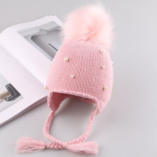 The Emma Pearl Pom Pom Beanie for Baby