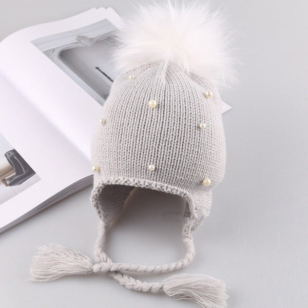 The Emma Pearl Pom Pom Beanie for Baby