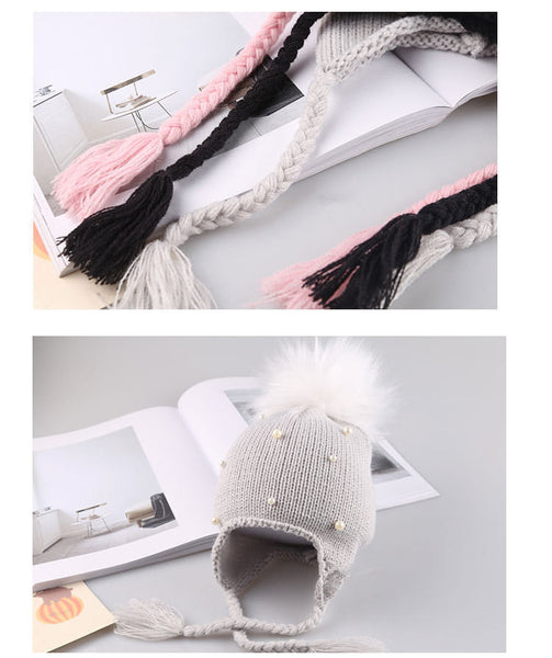 The Emma Pearl Pom Pom Beanie for Baby