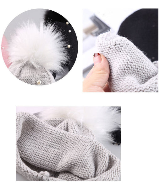 The Emma Pearl Pom Pom Beanie for Baby