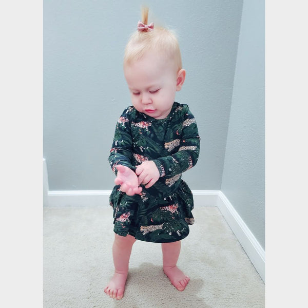 The Organic Cotton Charlotte Dress - Jungle Leopard