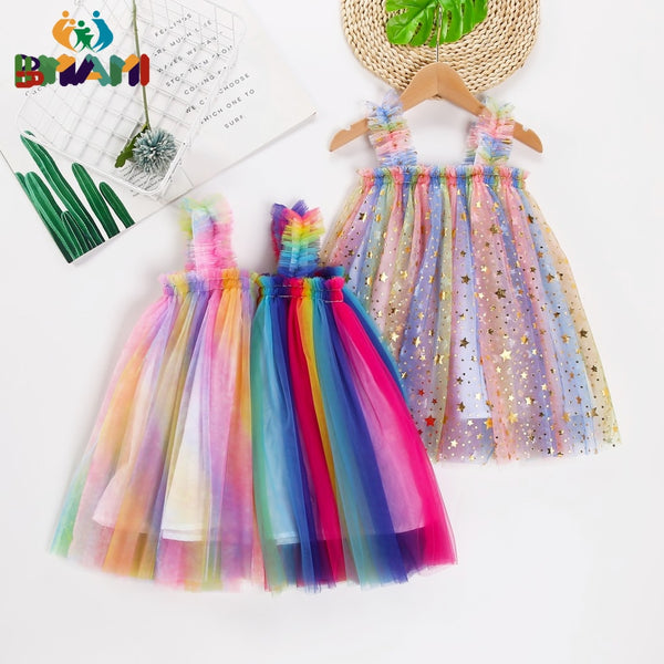 The Sasha Rainbow Tulle Dress