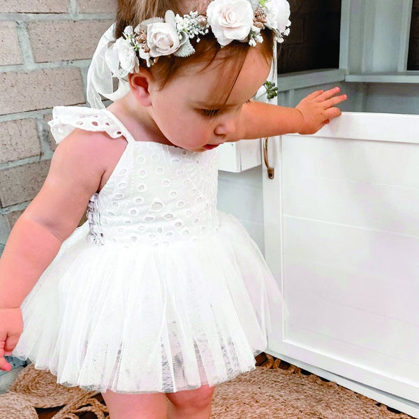 The Josie Eyelet Romper Dress