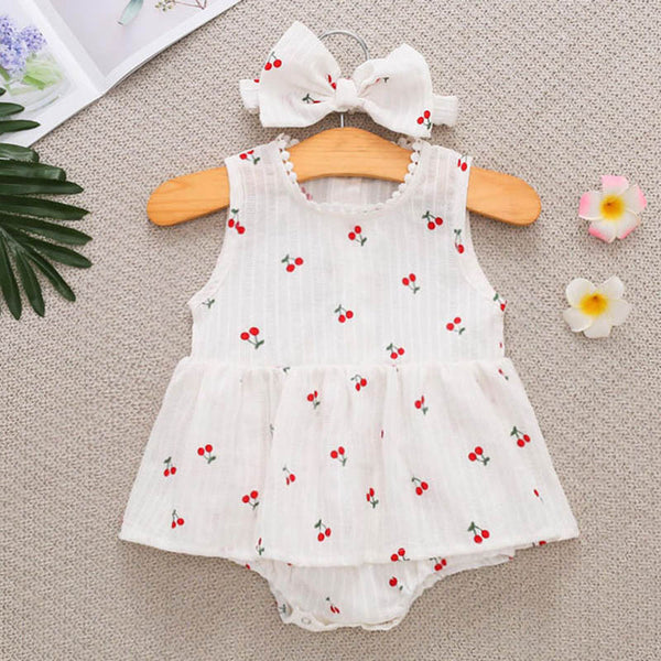 The Isla Cherry Romper Dress