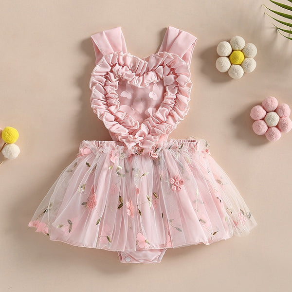 The Harmony Heart Floral Romper Dress
