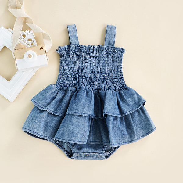 The Daniella Denim Romper Dress