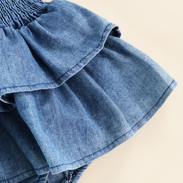 The Daniella Denim Romper Dress