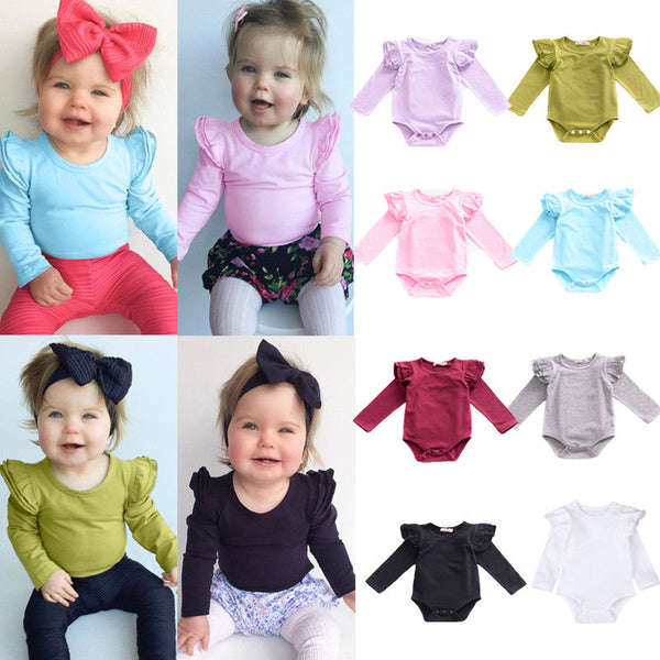 The Rielle Ruffle Long Sleeve Onesie Top