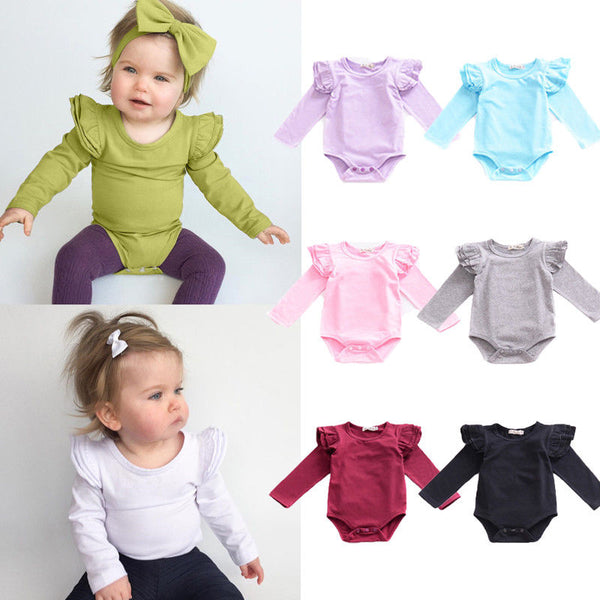The Rielle Ruffle Long Sleeve Onesie Top
