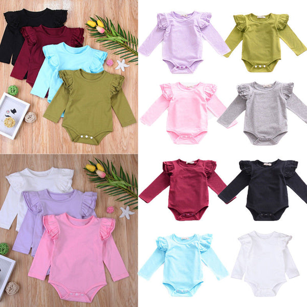 The Rielle Ruffle Long Sleeve Onesie Top