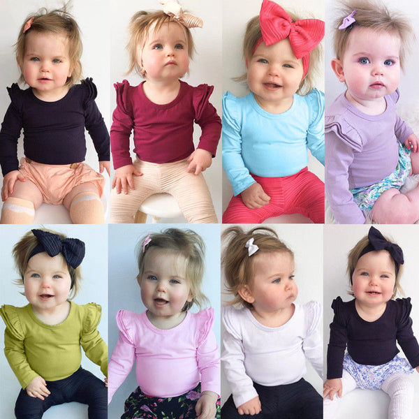 The Rielle Ruffle Long Sleeve Onesie Top
