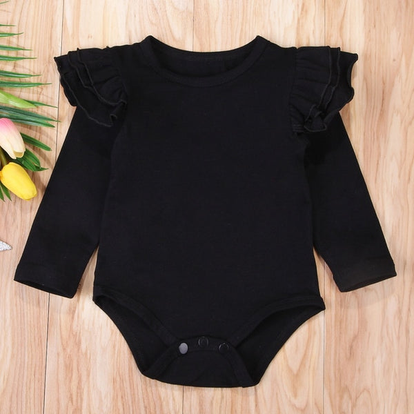 The Rielle Ruffle Long Sleeve Onesie Top