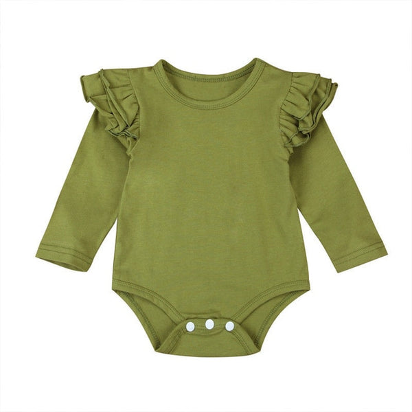 The Rielle Ruffle Long Sleeve Onesie Top
