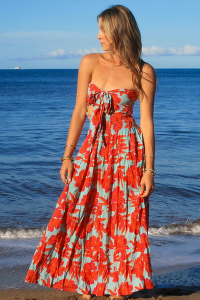 Moana Maxi Dress in Seychelles Sky
