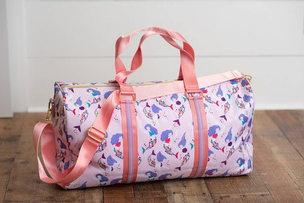 Pink & Purple Mermaid Weekender Travel Bag