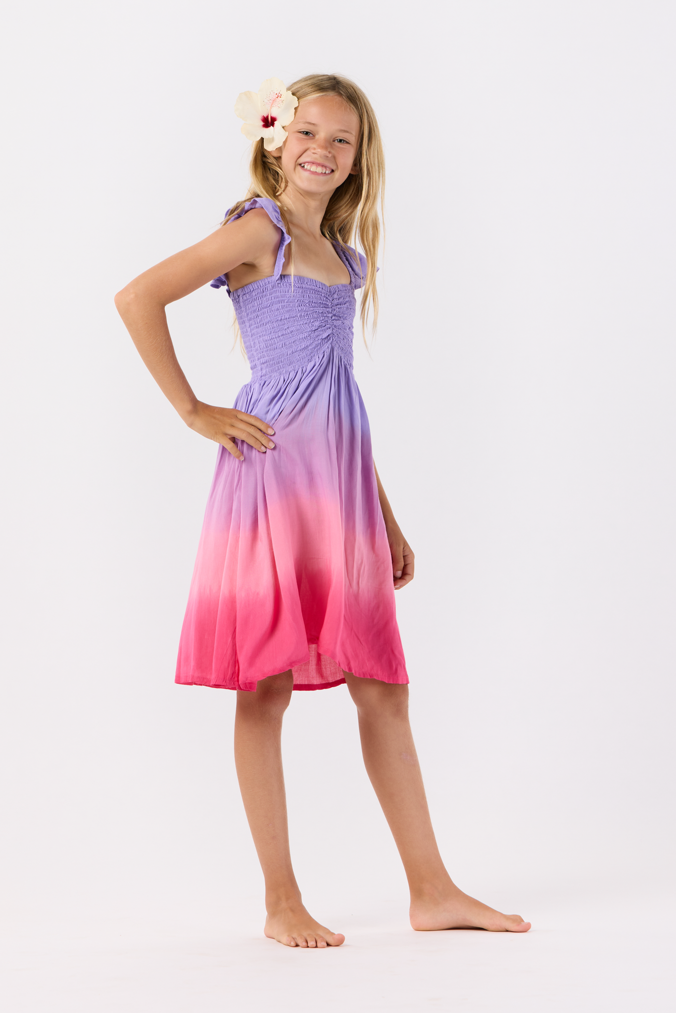 Kids Hollie Dress: Lavender Pink