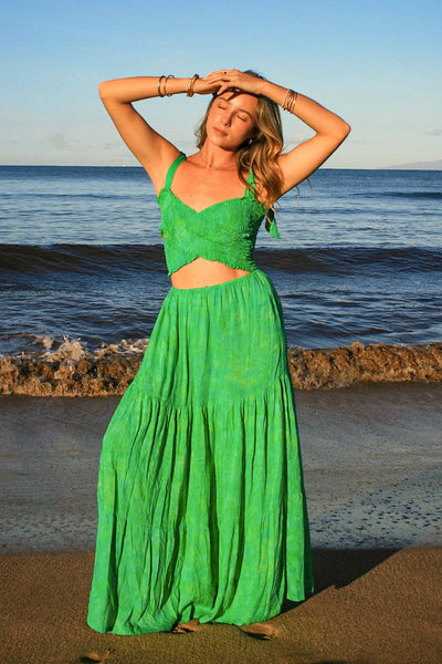 Waverly Maxi Dress in Rainforest Smoke