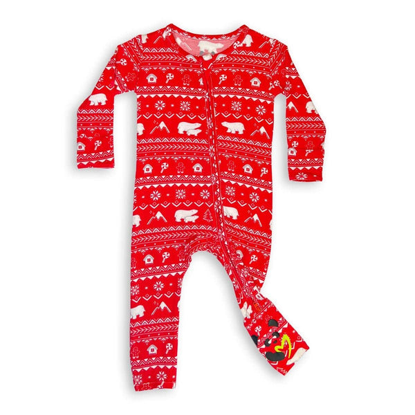 Polar Isle Red Luxuriously Soft Bamboo PJ Set for Men, Women, Kids & Babies