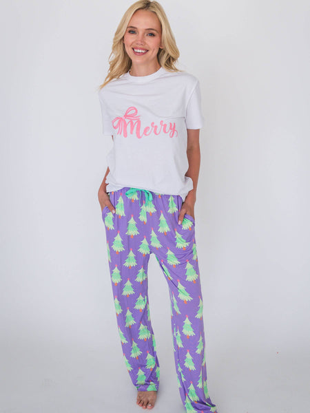 SoftSnooze™ Bamboo Viscose Twinkling Trees Pajama for Men, Women, Kids & Babies