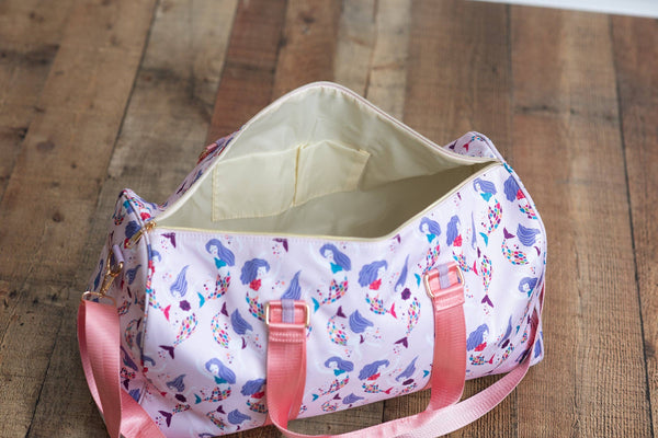 Pink & Purple Mermaid Weekender Travel Bag