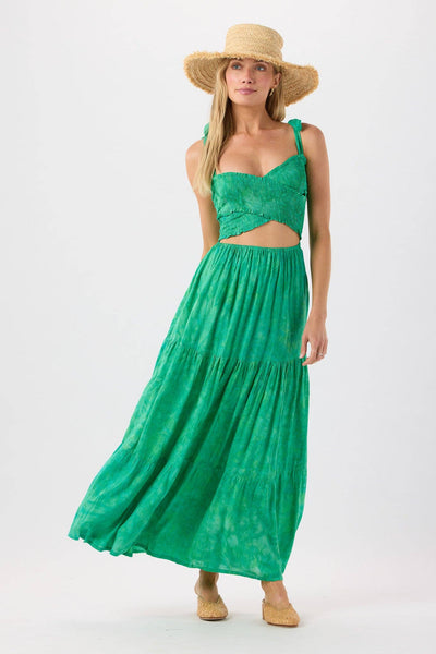 Waverly Maxi Dress in Rainforest Smoke