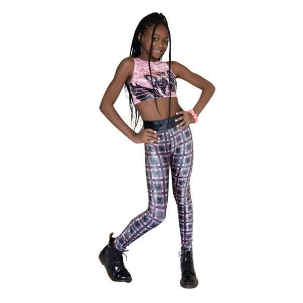 Frenchie Punk Leggings for Girls, Tweens & Teens